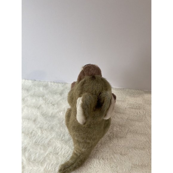 K&M Australian Kangaroo With Baby Dark Brown White Tall Soft Stuffed 15" Plush - Picture 5 of 9